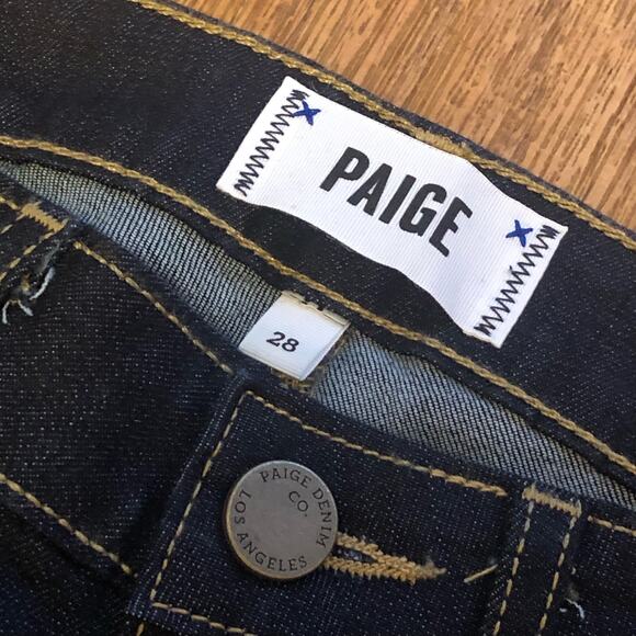 NWOT Paige Blue Dark Wash Skinny Jeans Size 28 - Picture 9 of 9